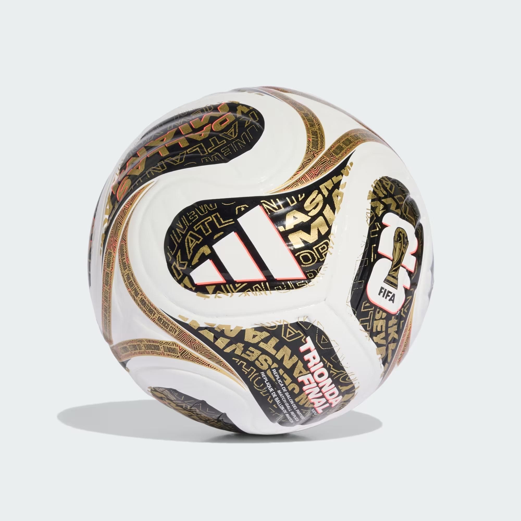 FIFA World Cup 26™ Trionda Finals Mini Ball - White / Black / Gold Metallic