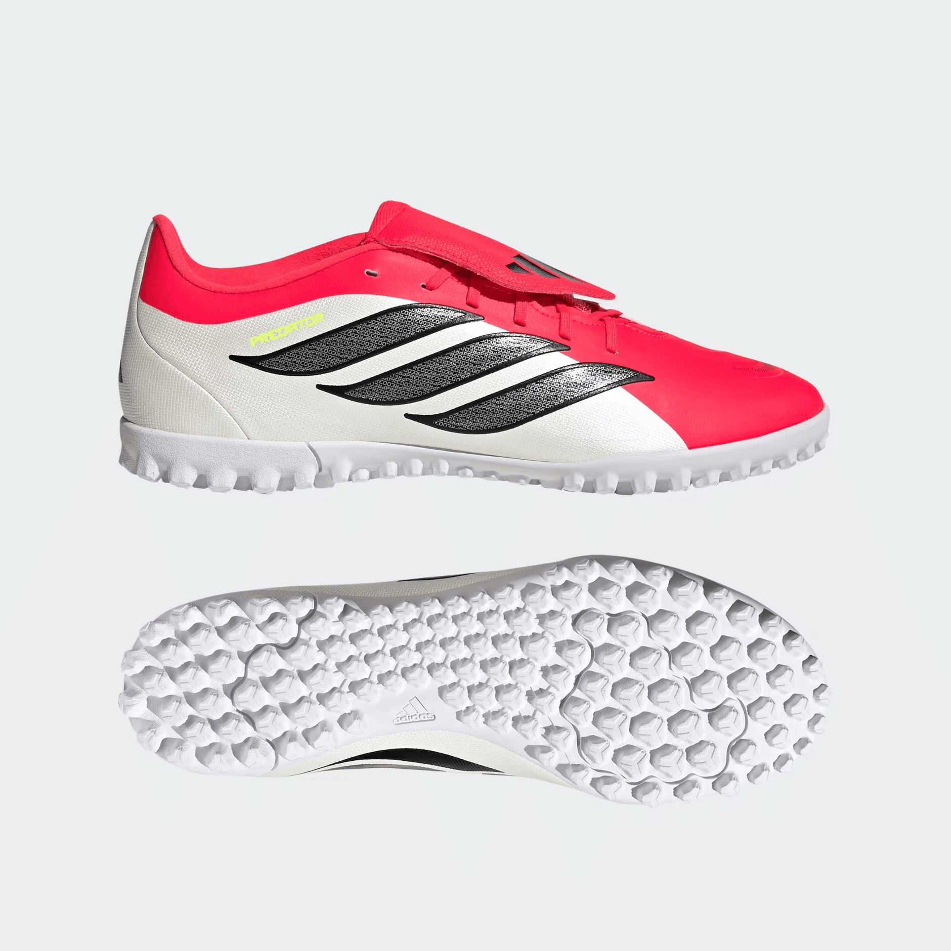 adidas Predator Club Fold-Over Tongue TF - Lucid Red / Core Black / Cloud White